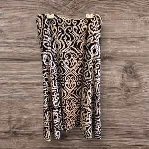 CHICOS WOMENS BLACK WHITE SKIRT BOTTOMS FALL WINTER CASUAL OFFICE SIZE 0 SMALL